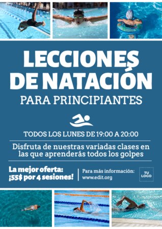 Edita un rótulo de normas de piscina