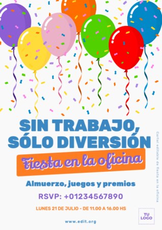 Edita un flyer de Fiesta Corporativa