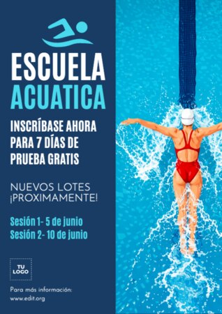 Edita un rótulo de normas de piscina