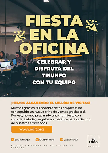 Edita un flyer de Fiesta Corporativa