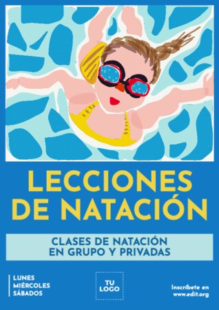 Edita un rótulo de normas de piscina