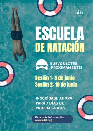 Edita un rótulo de normas de piscina