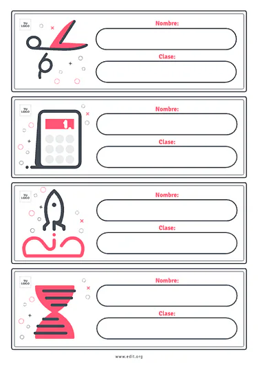 Edita una Etiqueta para Pupitre