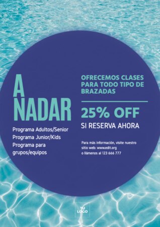 Edita un rótulo de normas de piscina
