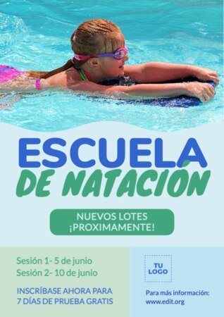 Edita un rótulo de normas de piscina