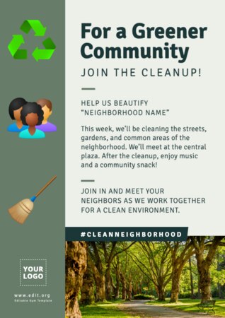 Edit a Cleanup flyer