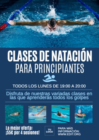Edita un rótulo de normas de piscina