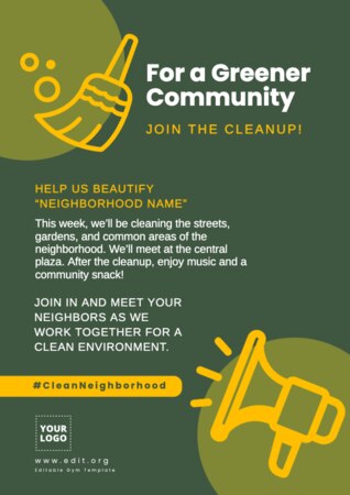 Edit a Cleanup flyer