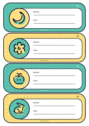 Crea Etiquetas para Nombres de Alumnos gratis (5)