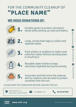 Edit a Cleanup flyer