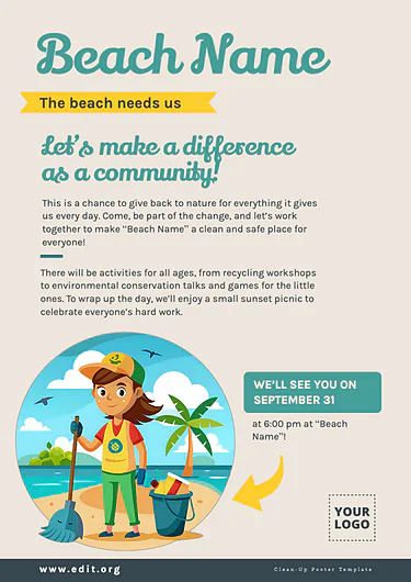Edit a Cleanup flyer