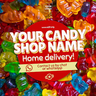 Edit a Sweet Shop flyer