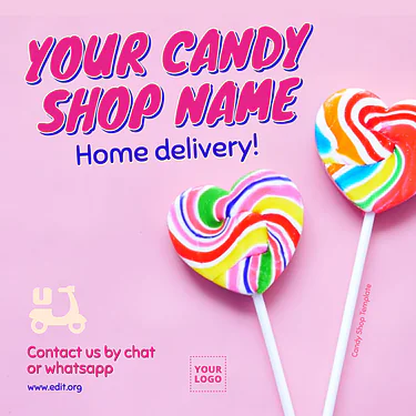 Edit a Sweet Shop flyer