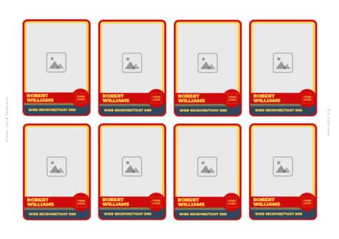 Edit a sports trading card