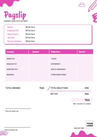 Modifier un modèle de bulletin de paie gratuit