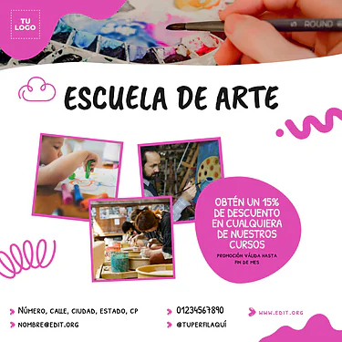 Edita un folleto de Clases de Arte