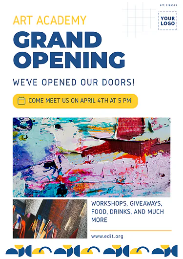 Edit a template for your grand opening