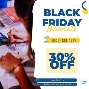 Bearbeite eine Black Friday Vorlage