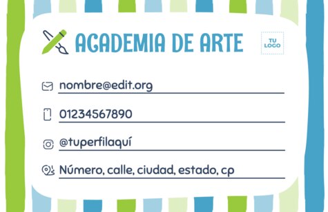 Edita una tarjeta de visita