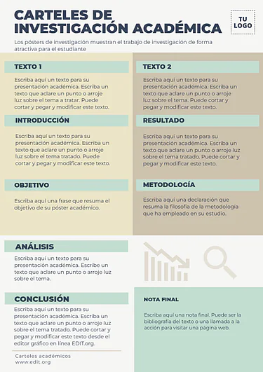 Edita un póster de investigación