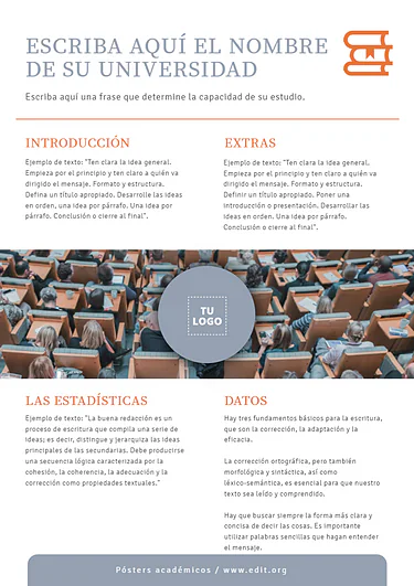 Edita un póster de investigación