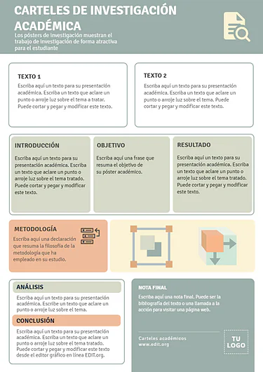 Edita un póster de investigación