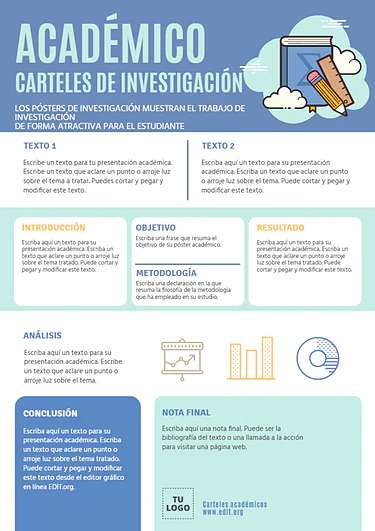 Edita un póster de investigación