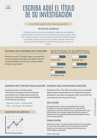 Edita un póster de investigación