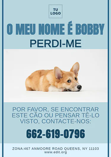 Crie um cartaz para seu animal de estimação