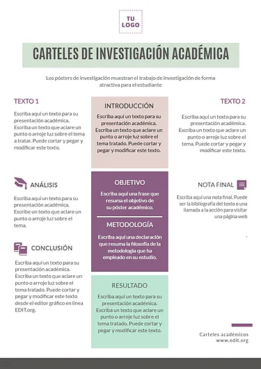 Edita un póster de investigación