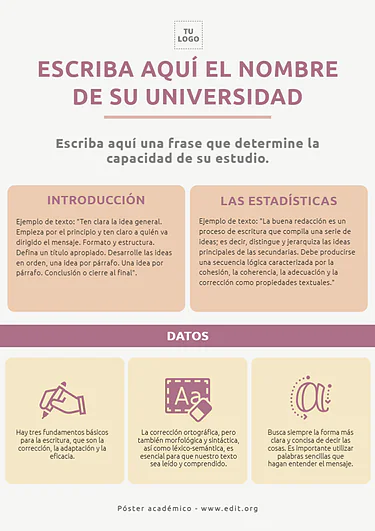 Edita un póster de investigación