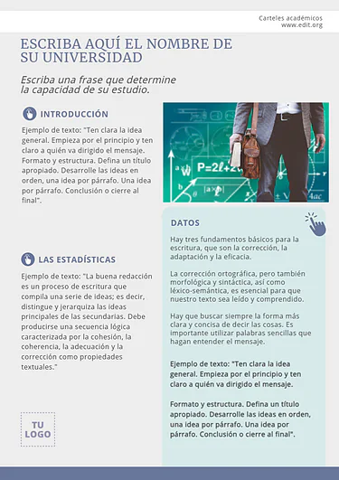 Edita un póster de investigación