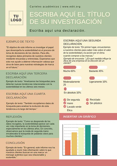 Edita un póster de investigación