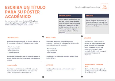 Edita un póster de investigación