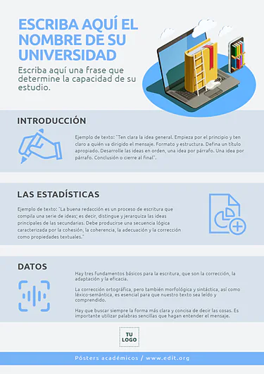 Edita un póster de investigación