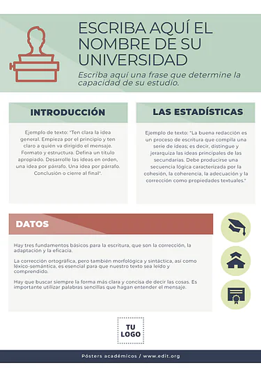 Edita un póster de investigación
