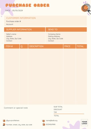 Edit an Order Template
