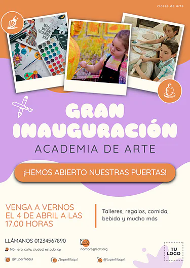 Crear diseños para tu inauguración