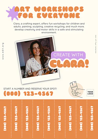 Edit a Tear Tab flyer template
