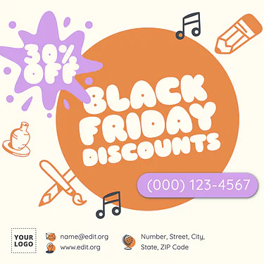 Bearbeite eine Black Friday Vorlage