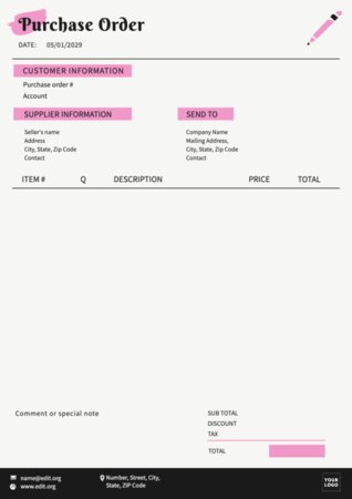 Edit an Order Template