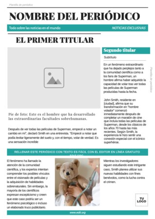 Edita una plantilla de Noticia