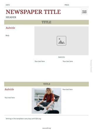 Modifica di un modello Newsprint