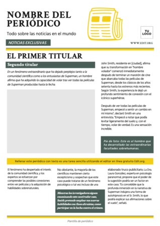 Edita una plantilla de Noticia