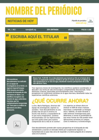 Edita una plantilla de Noticia