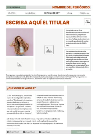 Edita una plantilla de Noticia
