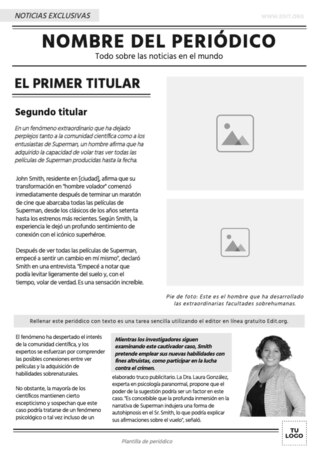 Edita una plantilla de Noticia