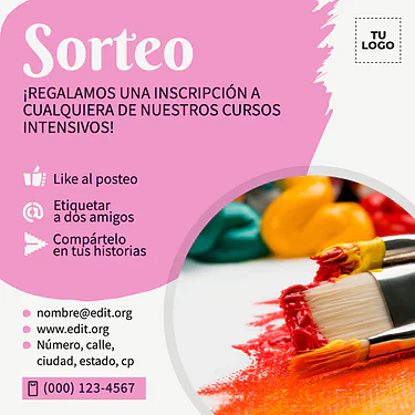 Edita un folleto de Clases de Arte