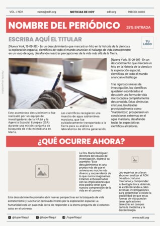 Edita una plantilla de Noticia