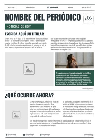 Edita una plantilla de Noticia